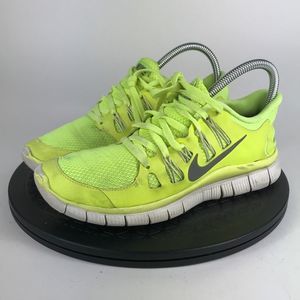 Nike Free 5.0 Neon Yellow Volt Running Shoes 580591-701 Women’s Size 8